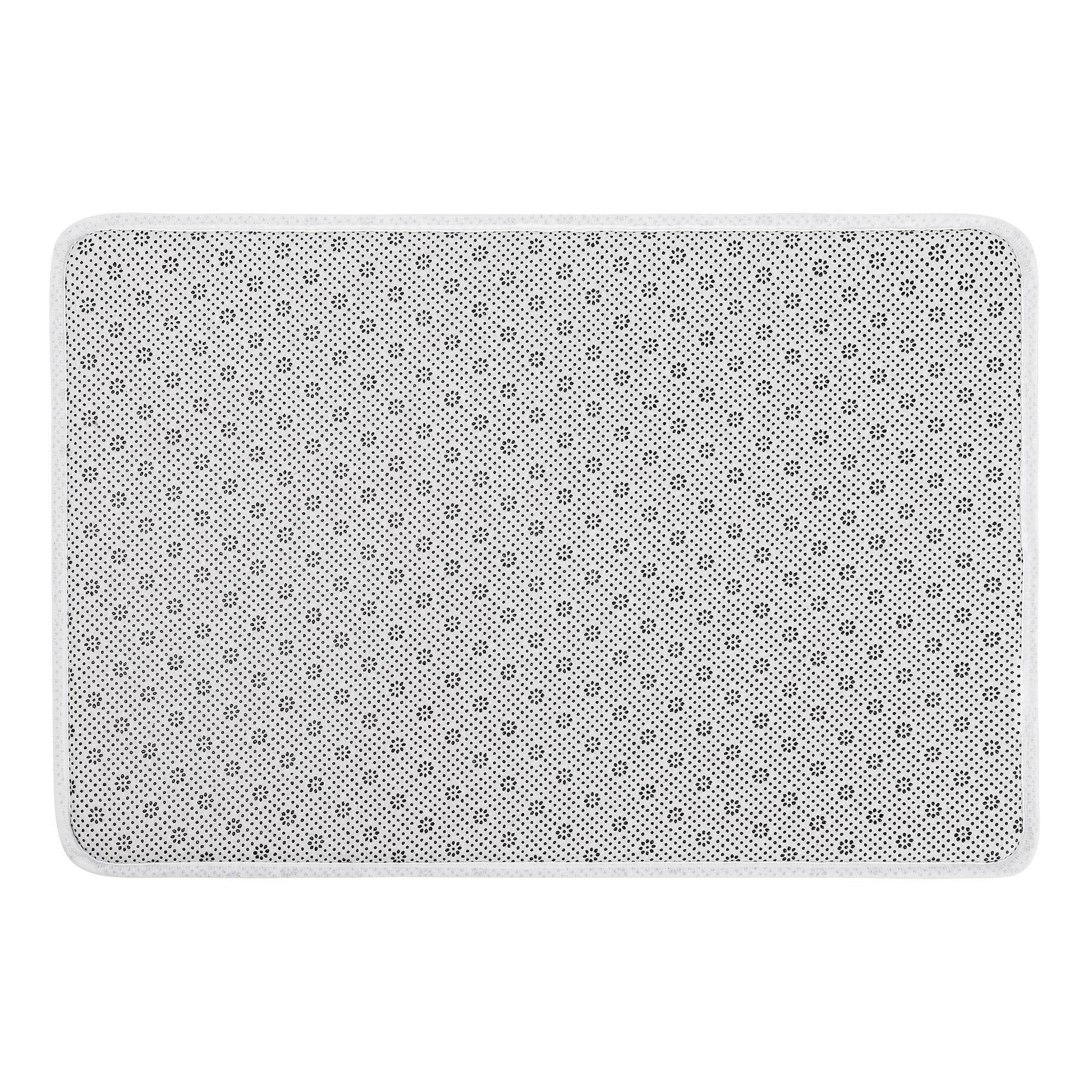 Black and White Ornament Plush Indoor Doormat - DeRose Seasonal