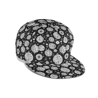 Black and White Ornament Unisex Classic Snapbacks - DeRose Seasonal
