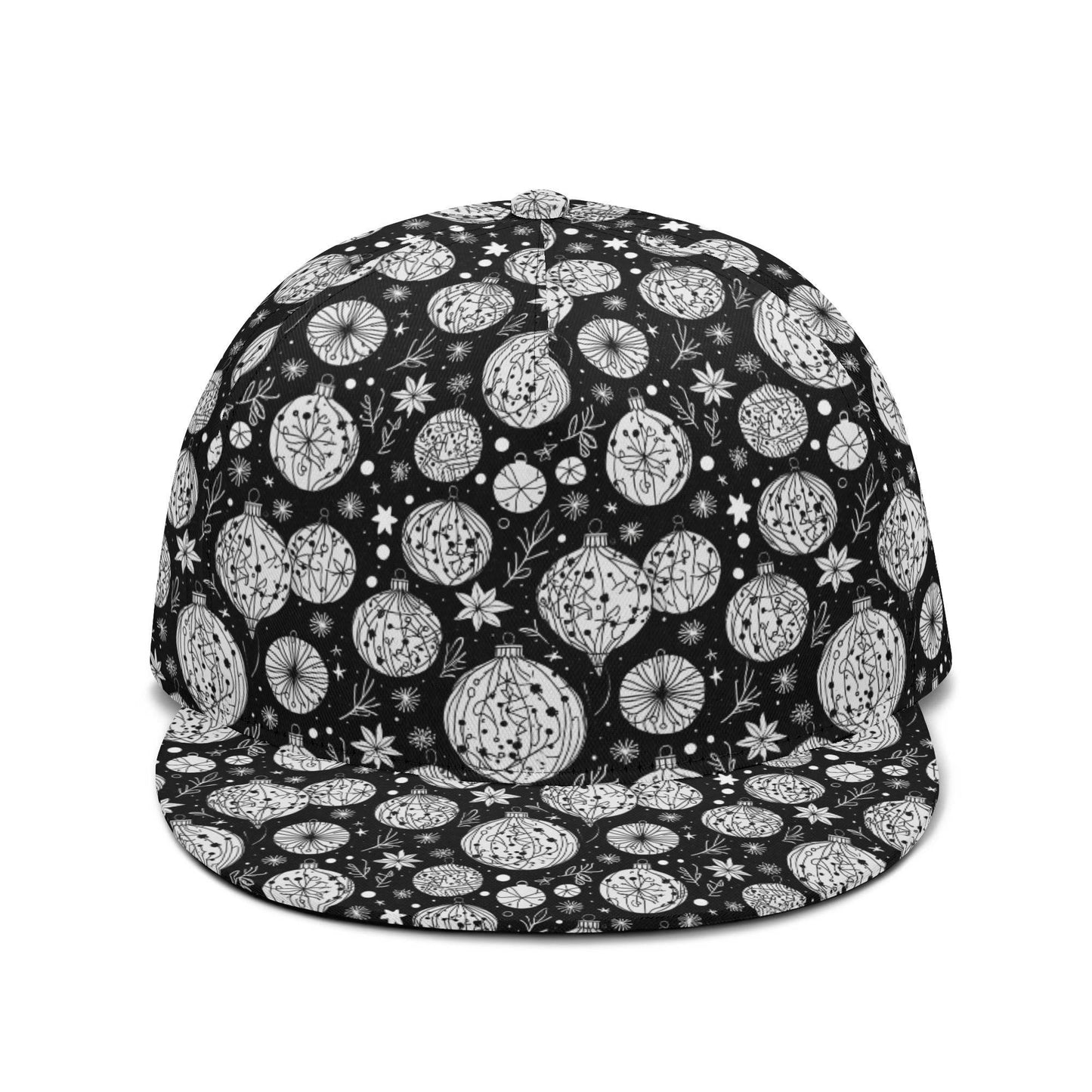 Black and White Ornament Unisex Classic Snapbacks - DeRose Seasonal