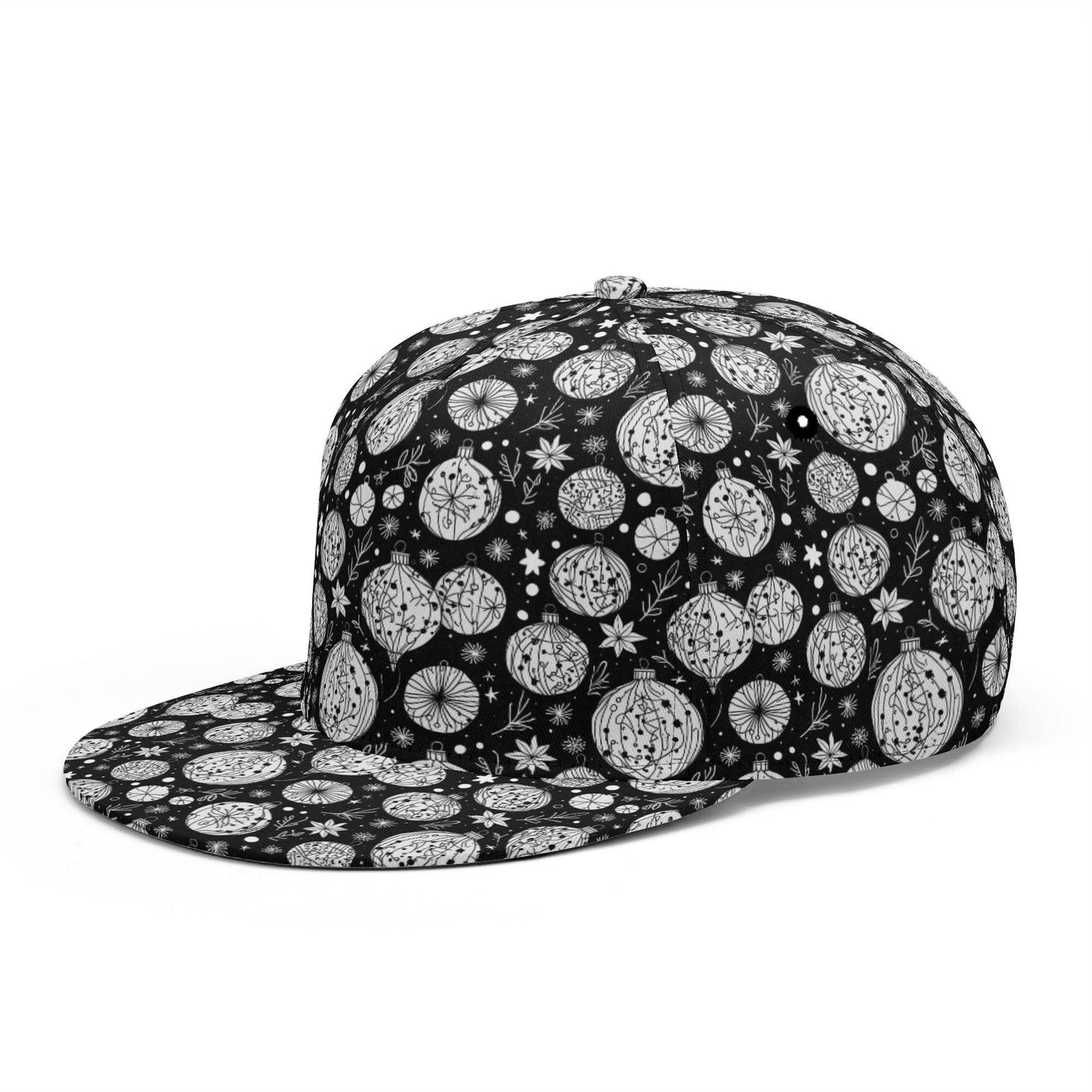 Black and White Ornament Unisex Classic Snapbacks - DeRose Seasonal