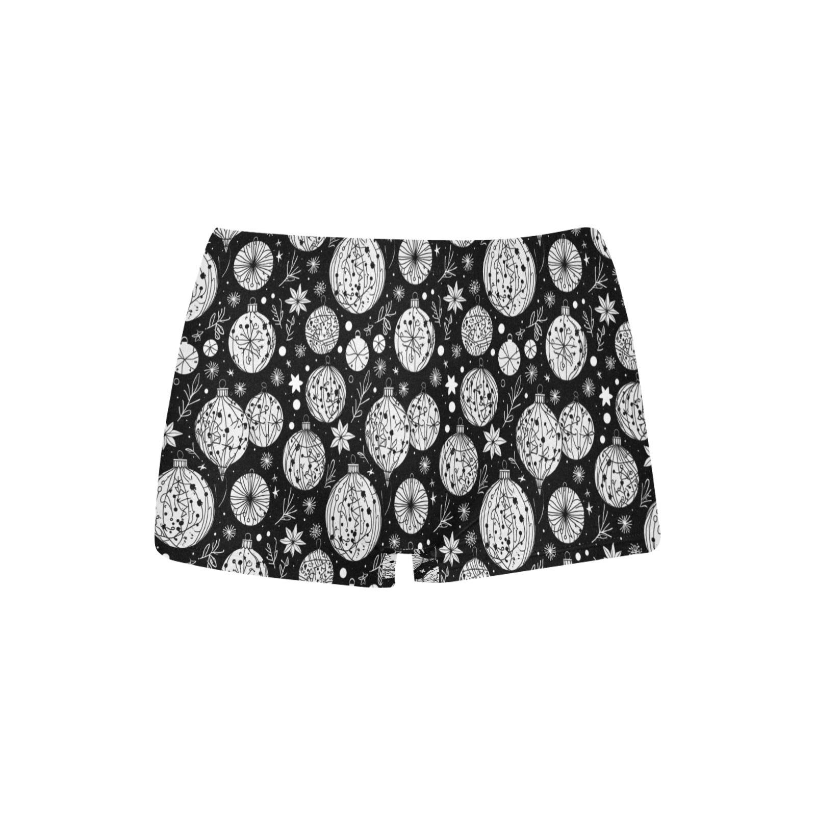 Black and White Ornament Women's Underwear Shorts - DeRose Seasonal