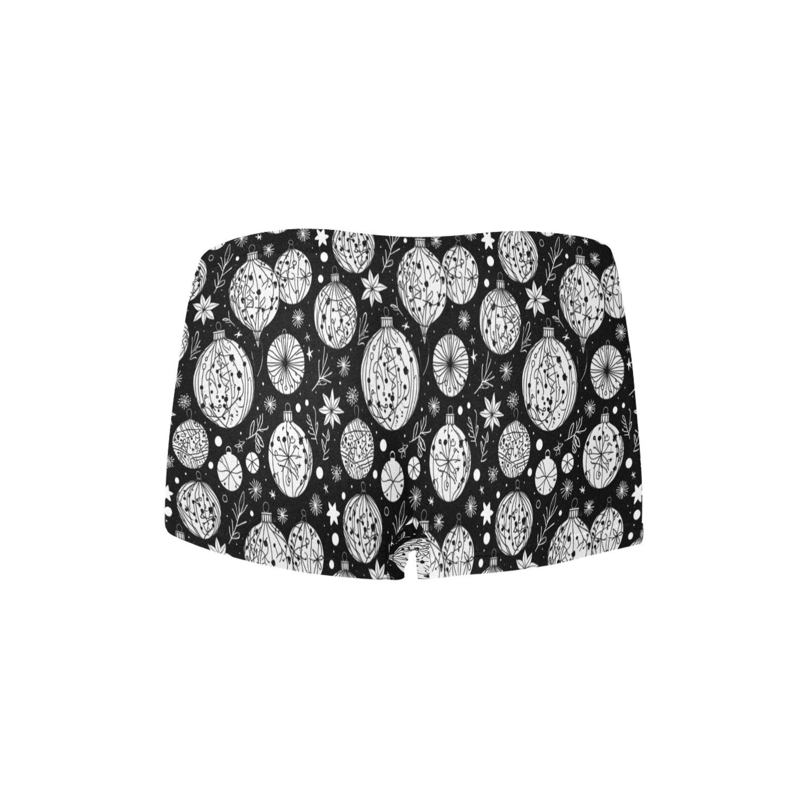 Black and White Ornament Women's Underwear Shorts - DeRose Seasonal