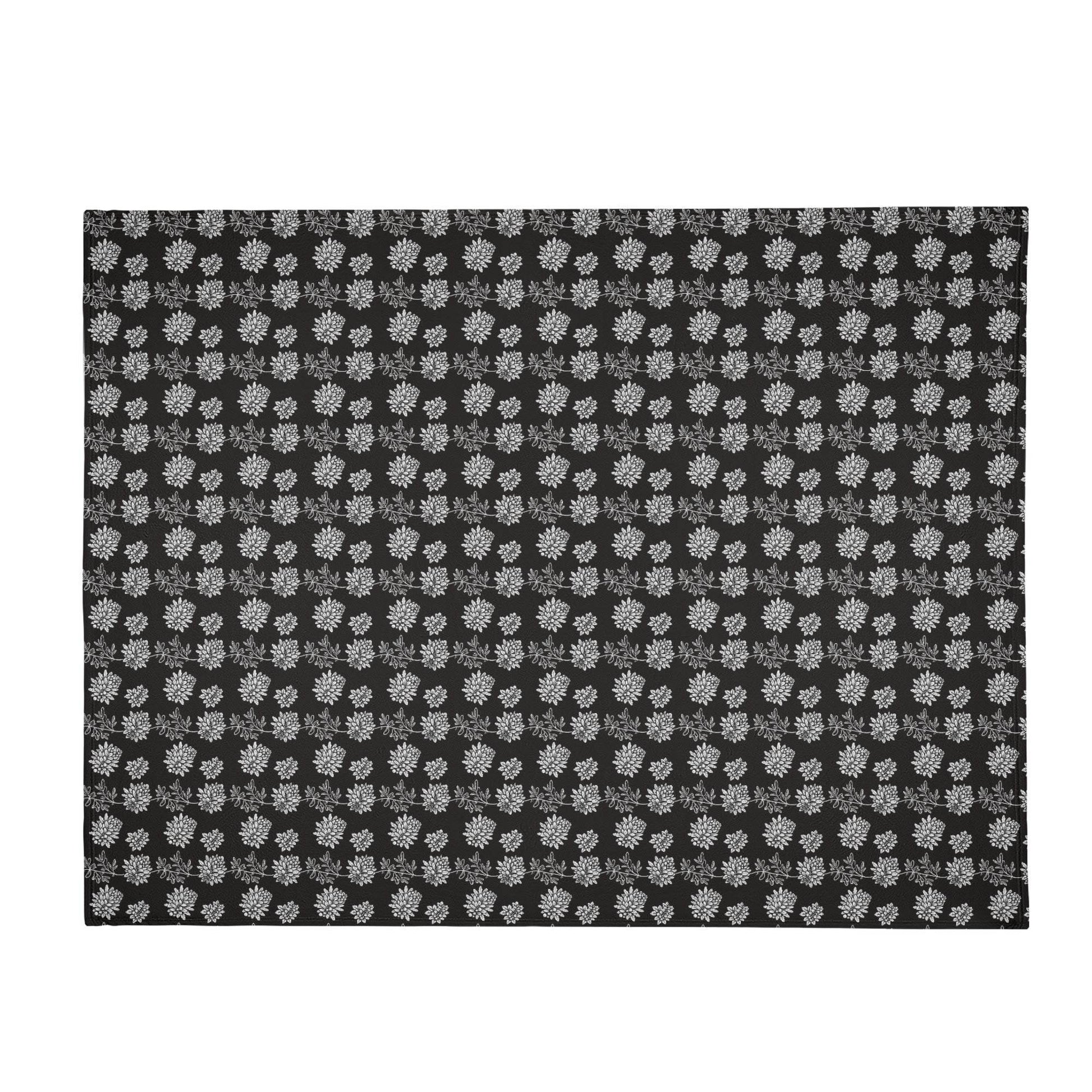 Black and White Pine Flannel Breathable Blanket 4 Sizes - DeRose Seasonal
