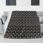 Black and White Pine Flannel Breathable Blanket 4 Sizes - DeRose Seasonal