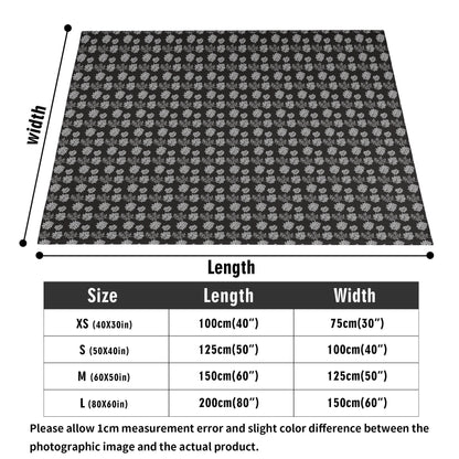 Black and White Pine Flannel Breathable Blanket 4 Sizes - DeRose Seasonal
