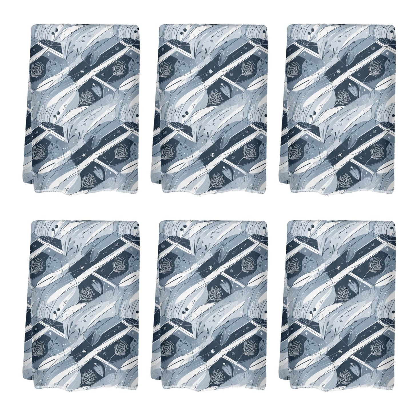 Blue Wind Hand Towels (6 Pcs) - DeRose Seasonal