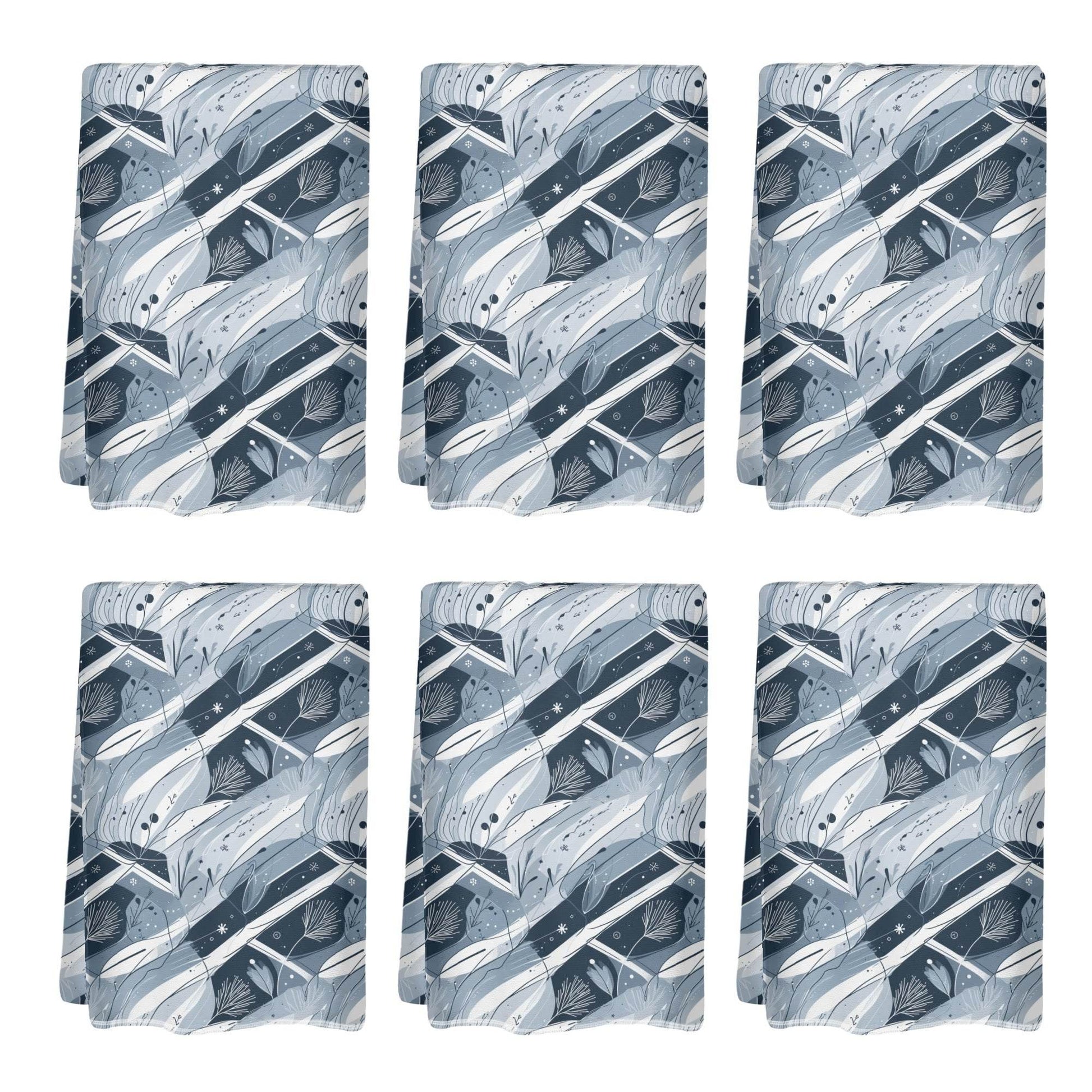 Blue Wind Hand Towels (6 Pcs) - DeRose Seasonal
