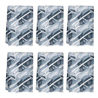 Blue Wind Hand Towels (6 Pcs) - DeRose Seasonal