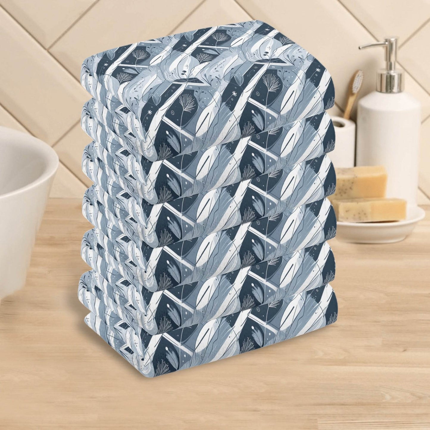 Blue Wind Hand Towels (6 Pcs) - DeRose Seasonal