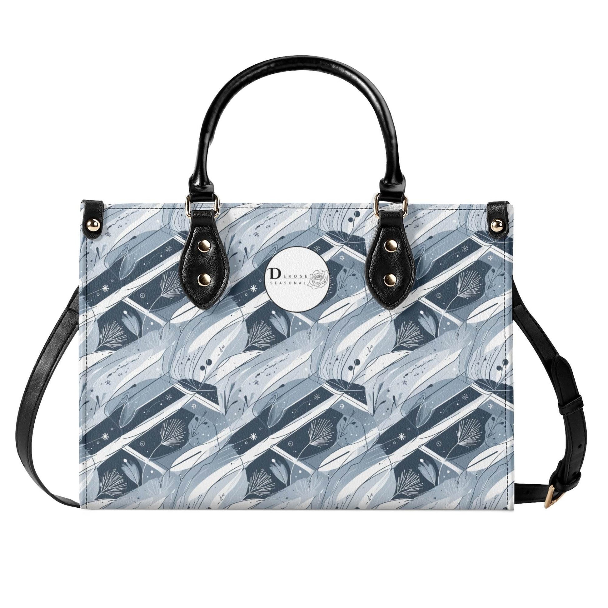 Blue Wind Luxury Women Leather Handbag (3 sizes) - DeRose Seasonal