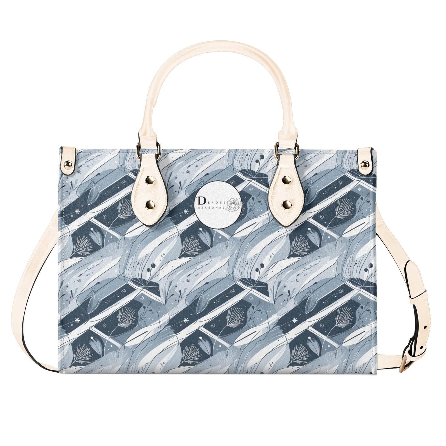 Blue Wind Luxury Women Leather Handbag (3 sizes) - DeRose Seasonal