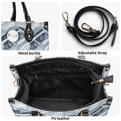 Blue Wind Luxury Women Leather Handbag (3 sizes) - DeRose Seasonal
