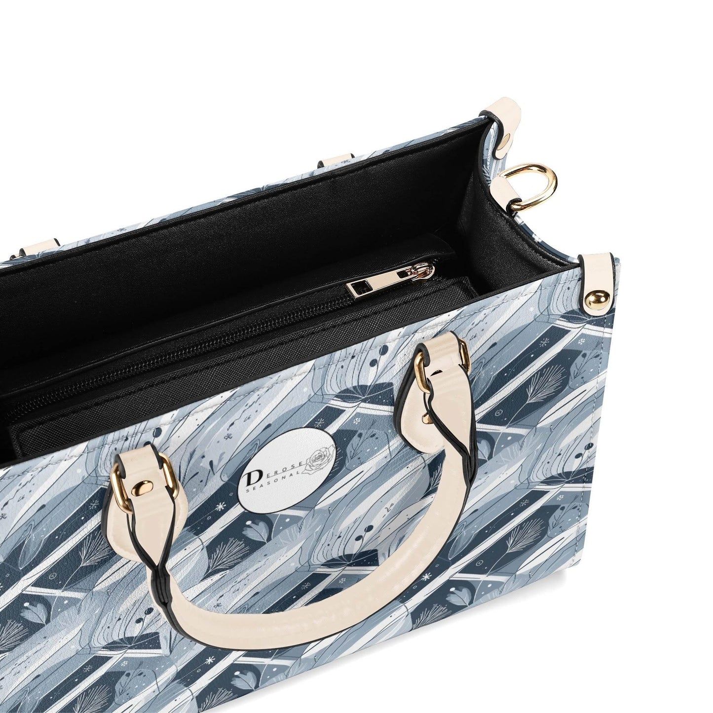 Blue Wind Luxury Women Leather Handbag (3 sizes) - DeRose Seasonal