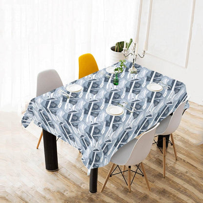 Blue Wind Polyester Tablecloth Polyester Tablecloth 70"x 52" DeRose Seasonal