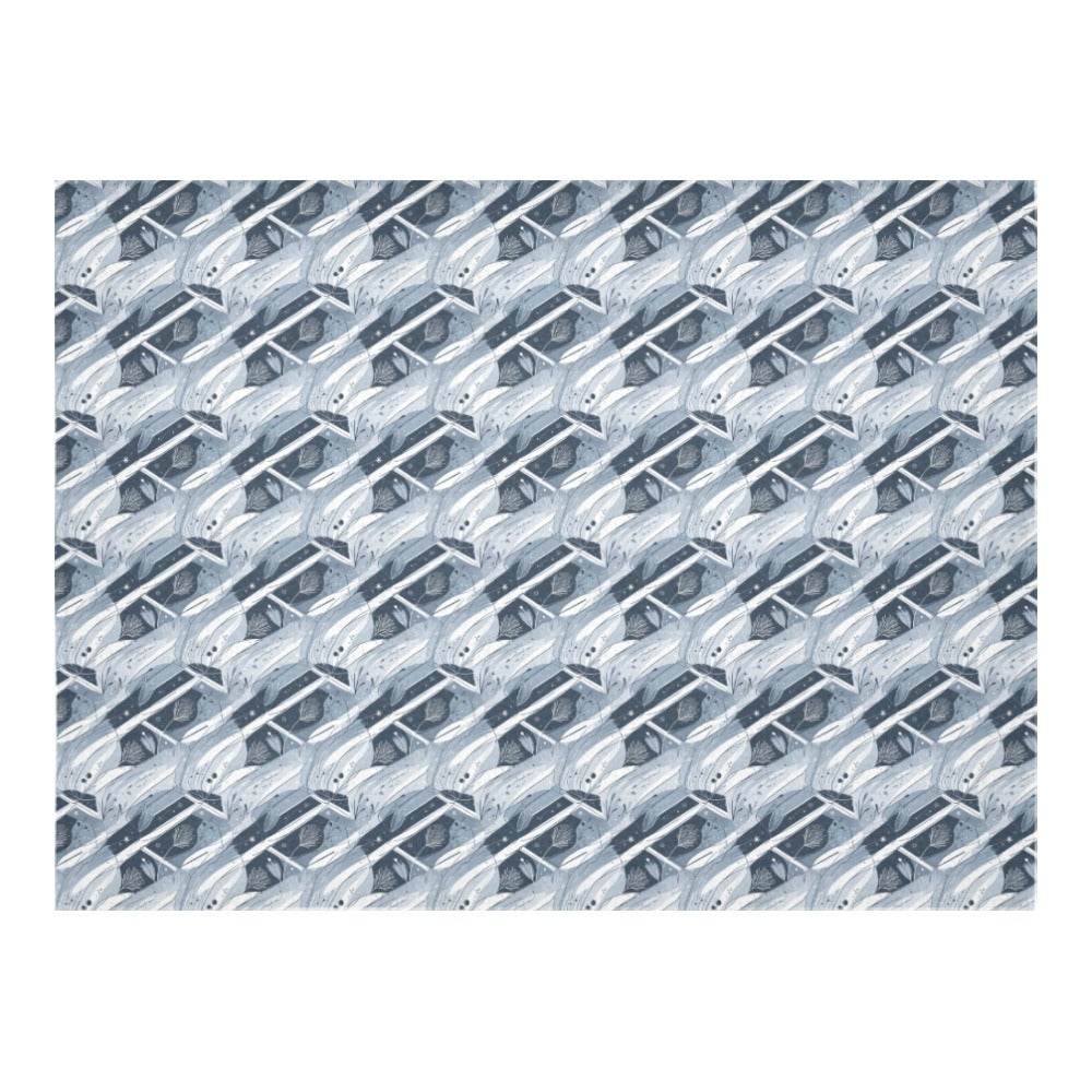 Blue Wind Polyester Tablecloth Polyester Tablecloth 70"x 52" DeRose Seasonal