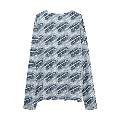 Blue Wind Unisex Adult Lightweight Crewneck Sweater shirt Long Sleeve Pullover Shirt - DeRose Seasonal