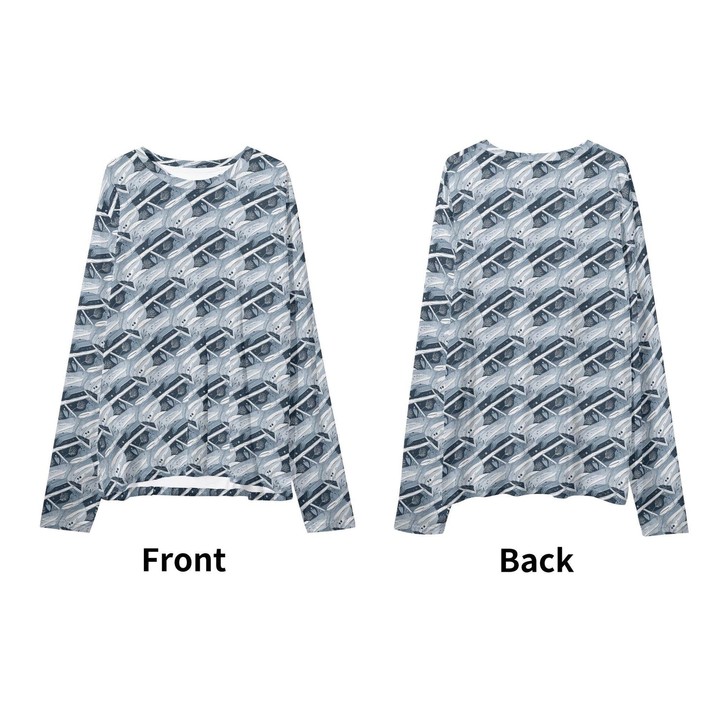Blue Wind Unisex Adult Lightweight Crewneck Sweater shirt Long Sleeve Pullover Shirt - DeRose Seasonal
