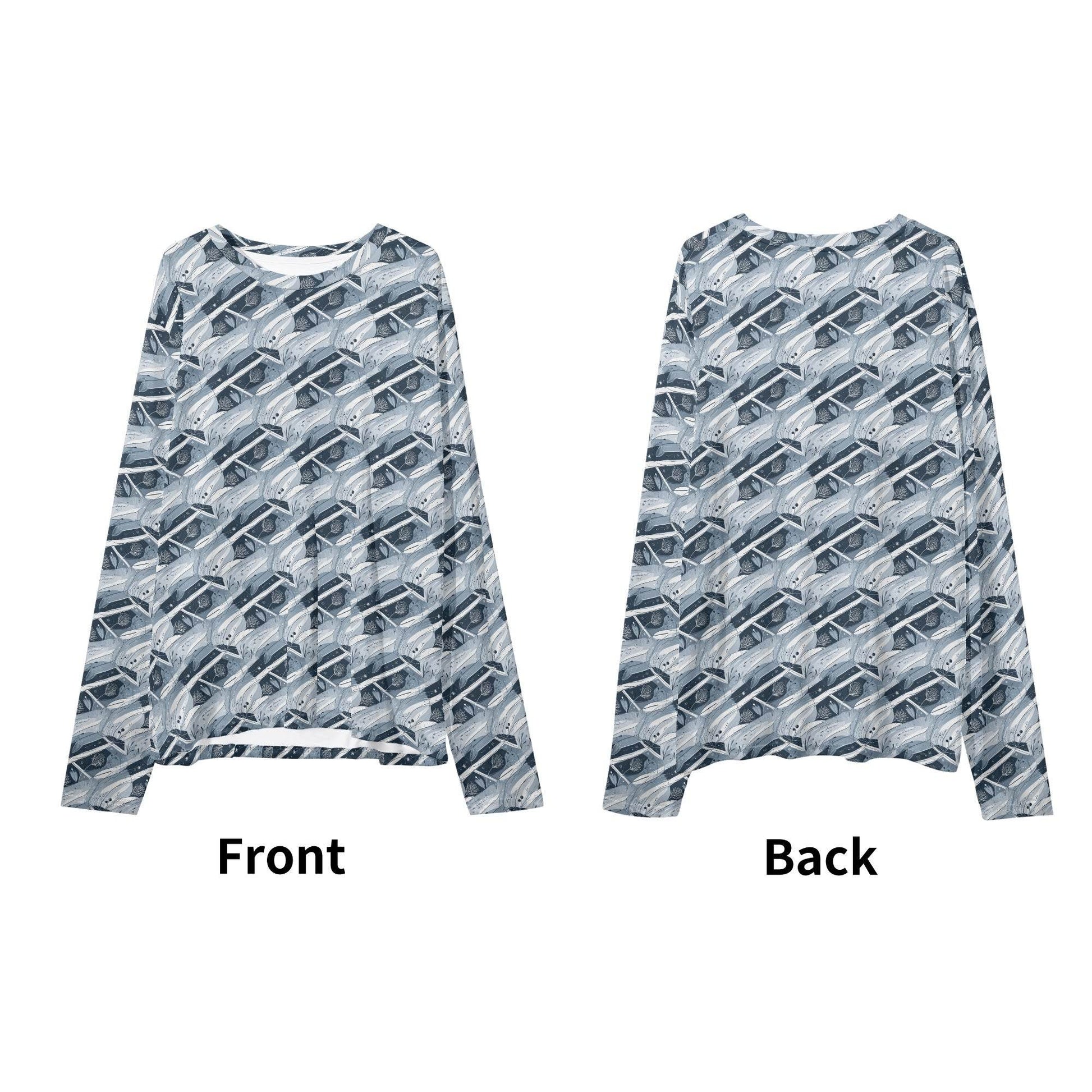 Blue Wind Unisex Adult Lightweight Crewneck Sweater shirt Long Sleeve Pullover Shirt - DeRose Seasonal