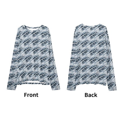 Blue Wind Unisex Adult Lightweight Crewneck Sweater shirt Long Sleeve Pullover Shirt - DeRose Seasonal