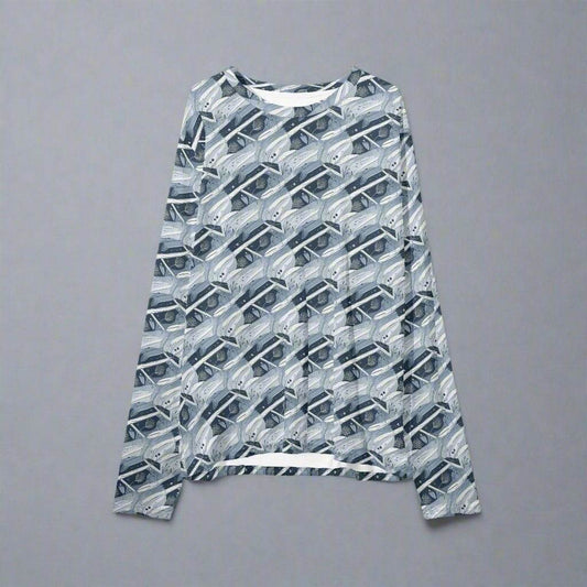 Blue Wind Unisex Adult Lightweight Crewneck Sweater shirt Long Sleeve Pullover Shirt - DeRose Seasonal