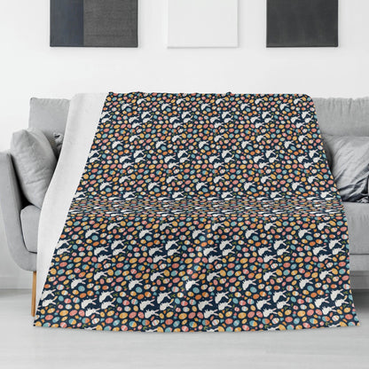 Bunny Eggs Flannel Breathable Blanket 4 Sizes - DeRose Seasonal
