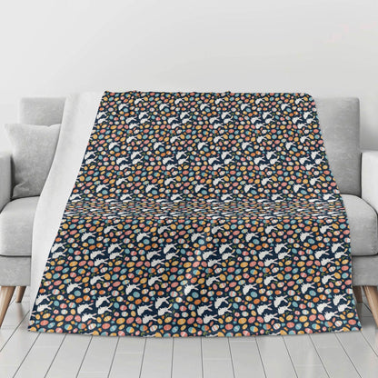 Bunny Eggs Flannel Breathable Blanket 4 Sizes - DeRose Seasonal