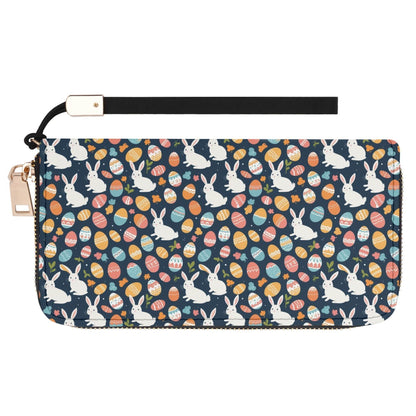 Bunny Eggs Leather Women's Zipper Wristlet Wallet - DeRose Seasonal