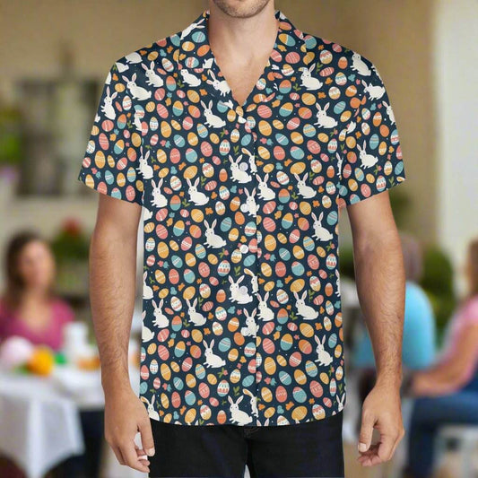 Bunny Eggs Men's Casual Hawaiian Shirt - DeRose Seasonal