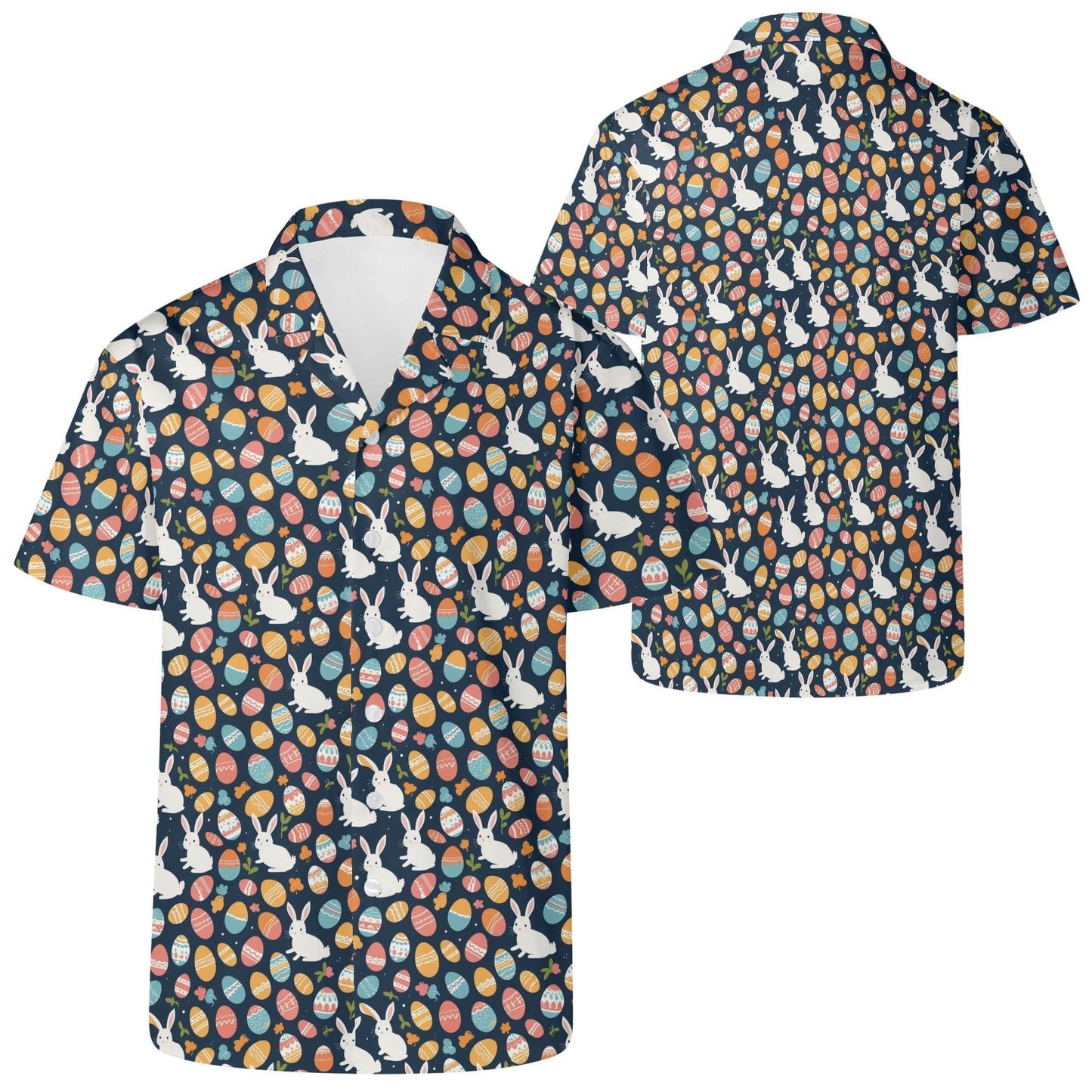 Bunny Eggs Men's Casual Hawaiian Shirt - DeRose Seasonal