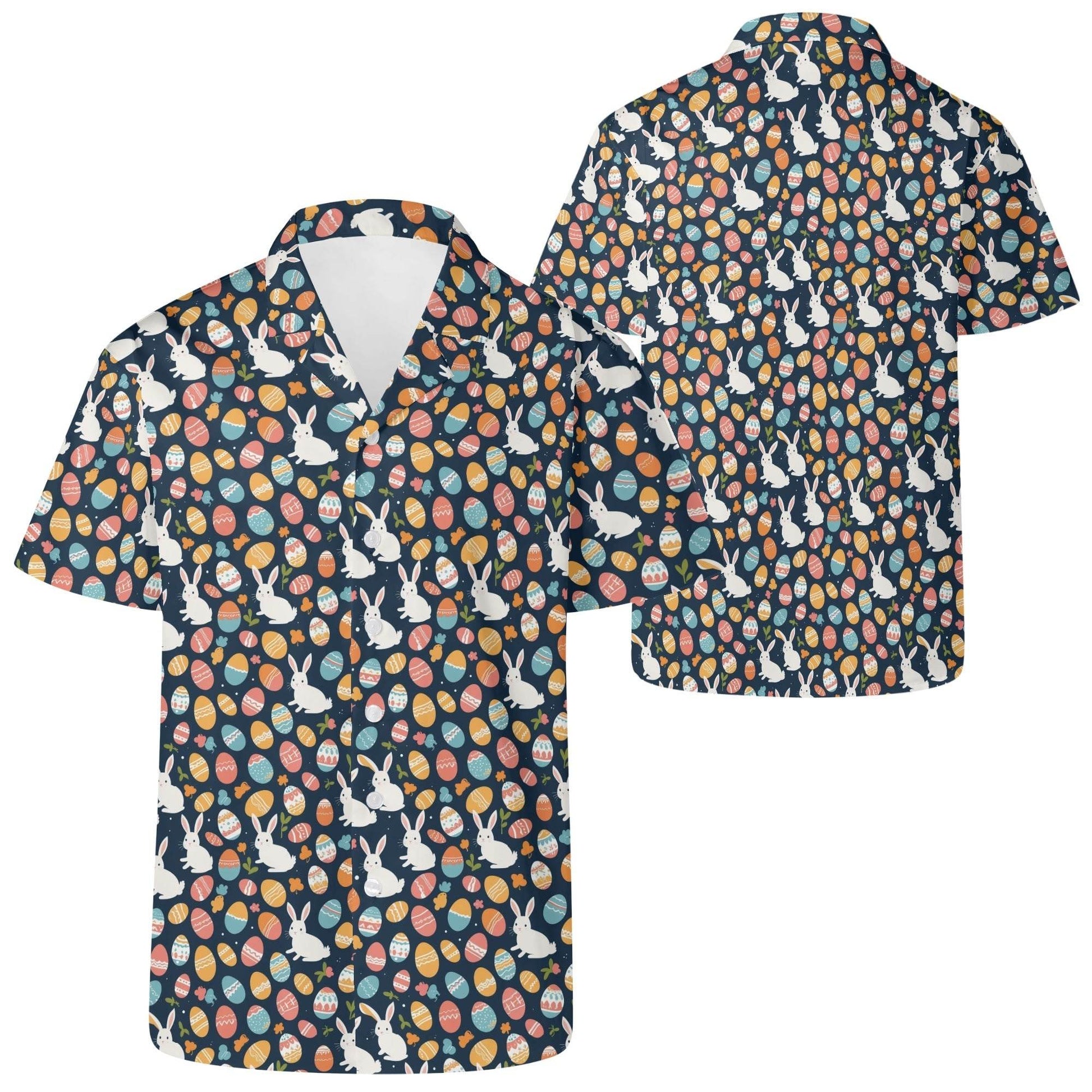 Bunny Eggs Men's Casual Hawaiian Shirt - DeRose Seasonal