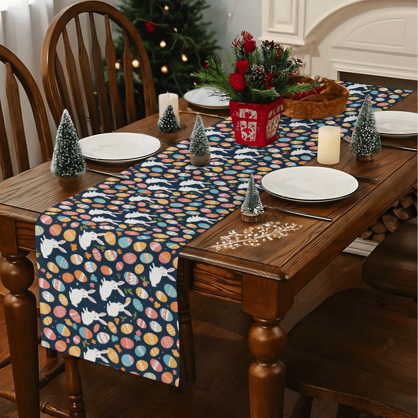 Bunny Eggs Polyester Table Runner - DeRose Seasonal