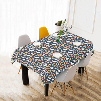 Bunny Eggs Polyester Tablecloth Polyester Tablecloth 70"x 52" DeRose Seasonal
