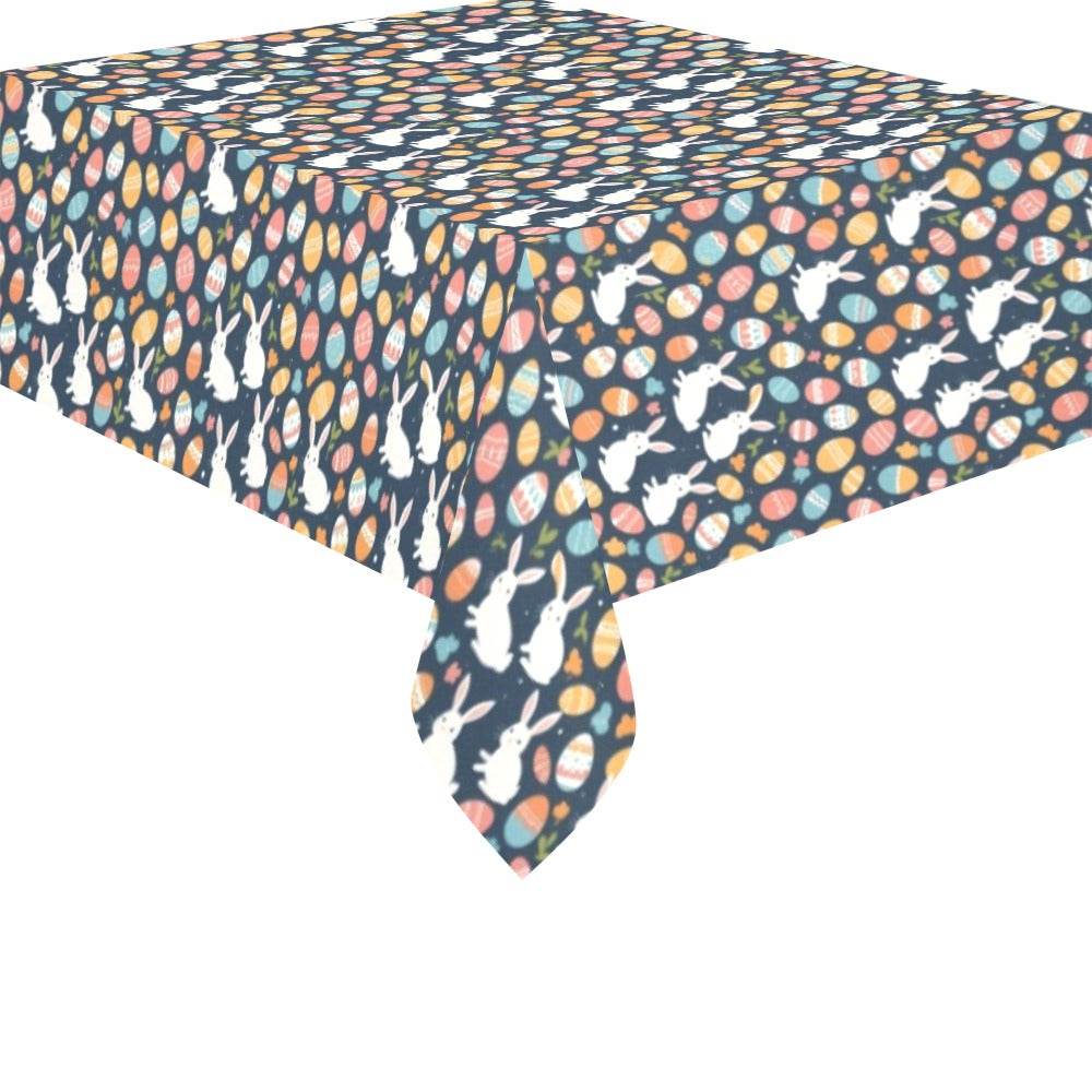 Bunny Eggs Polyester Tablecloth Polyester Tablecloth 70"x 52" DeRose Seasonal