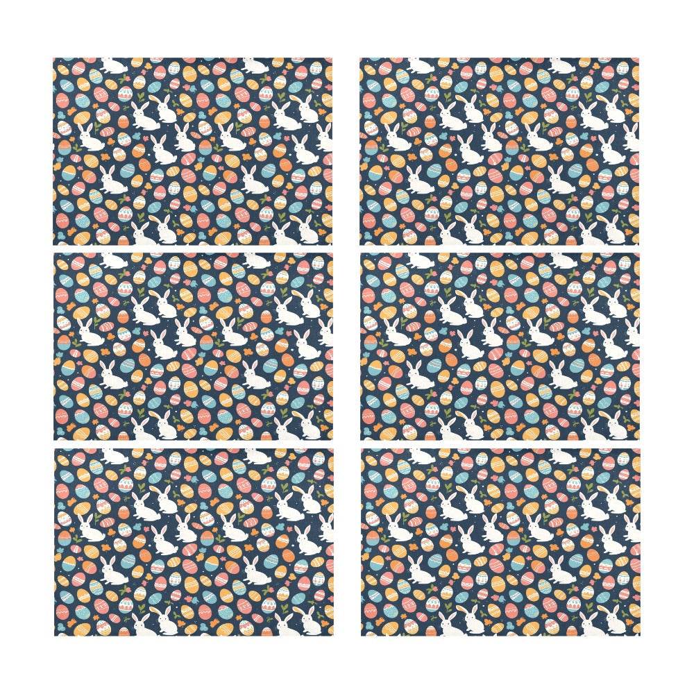 Bunny Eggs Table Placemat (set of 6) Placemats 12" x 18" (Set of 6) DeRose Seasonal