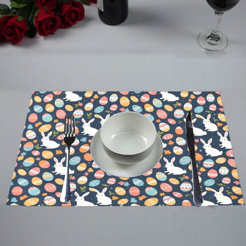 Bunny Eggs Table Placemat (set of 6) Placemats 12" x 18" (Set of 6) DeRose Seasonal