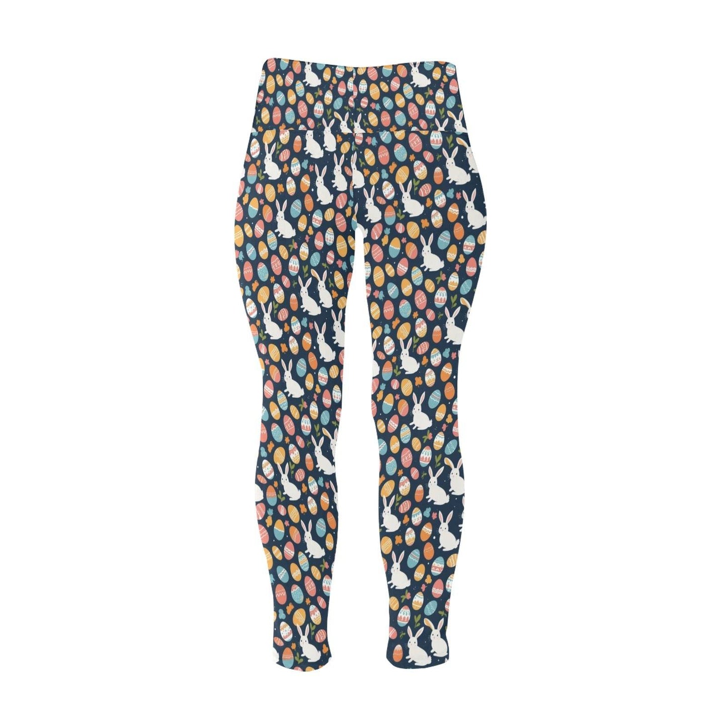 Bunny Eggs Women's Plus Size High Waited Leggings Women's High Waist Leggings(Plus Size)(ModelL45) - DeRose Seasonal