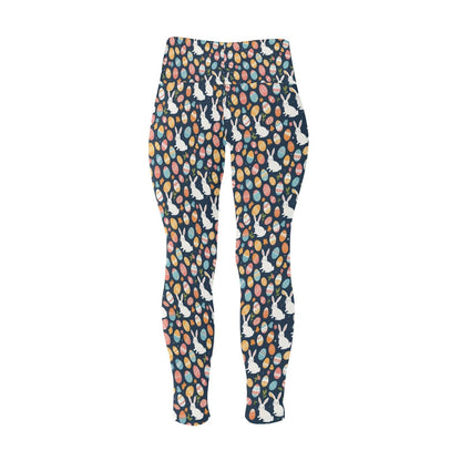 Bunny Eggs Women's Plus Size High Waited Leggings Women's High Waist Leggings(Plus Size)(ModelL45) - DeRose Seasonal