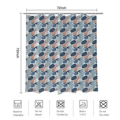 Cool Touch Bathroom Four-Piece Set(Shower Curtain + Toilet Cover Mat + Toilet Foot Mat + Floor Mat)| Polyester - DeRose Seasonal