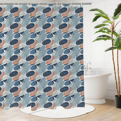 Cool Touch Bathroom Four-Piece Set(Shower Curtain + Toilet Cover Mat + Toilet Foot Mat + Floor Mat)| Polyester - DeRose Seasonal
