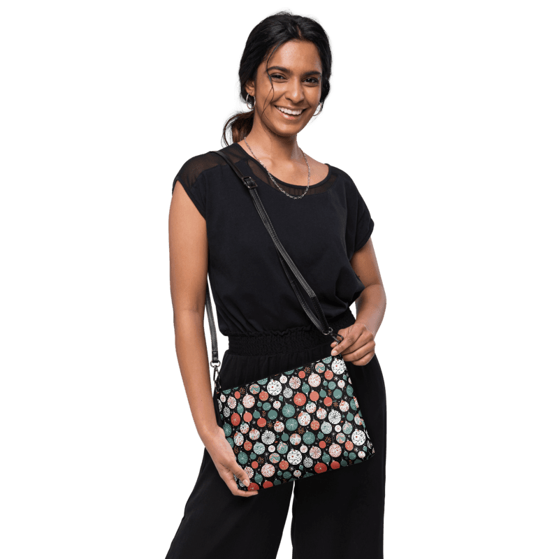 Colorful Ornaments Crossbody Faux Leather Purse - DeRose Seasonal