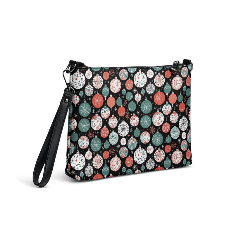 Colorful Ornaments Crossbody Faux Leather Purse - DeRose Seasonal