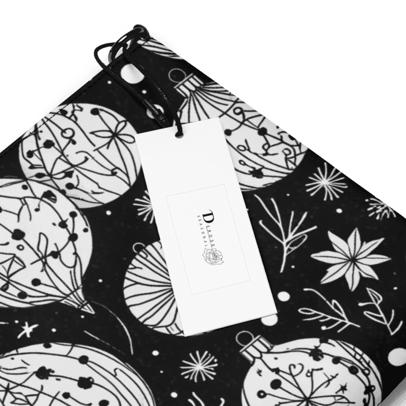 Black and White Ornament Faux Leather Crossbody bag - DeRose Seasonal