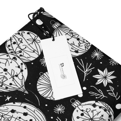 Black and White Ornament Faux Leather Crossbody bag - DeRose Seasonal