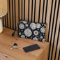 Black and White Ornament Faux Leather Crossbody bag - DeRose Seasonal