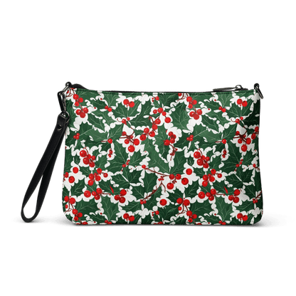 Christmas Holly Faux Leather Crossbody bag - DeRose Seasonal