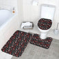 Christmas Gift Bathroom Four-Piece Set(Shower Curtain + Toilet Cover Mat + Toilet Foot Mat + Floor Mat)| Polyester - DeRose Seasonal