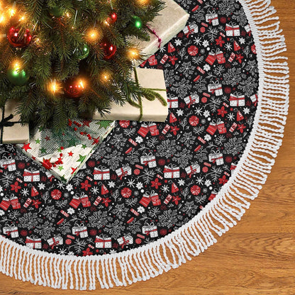 Christmas Gift Fringed Christmas Tree Skirts - DeRose Seasonal