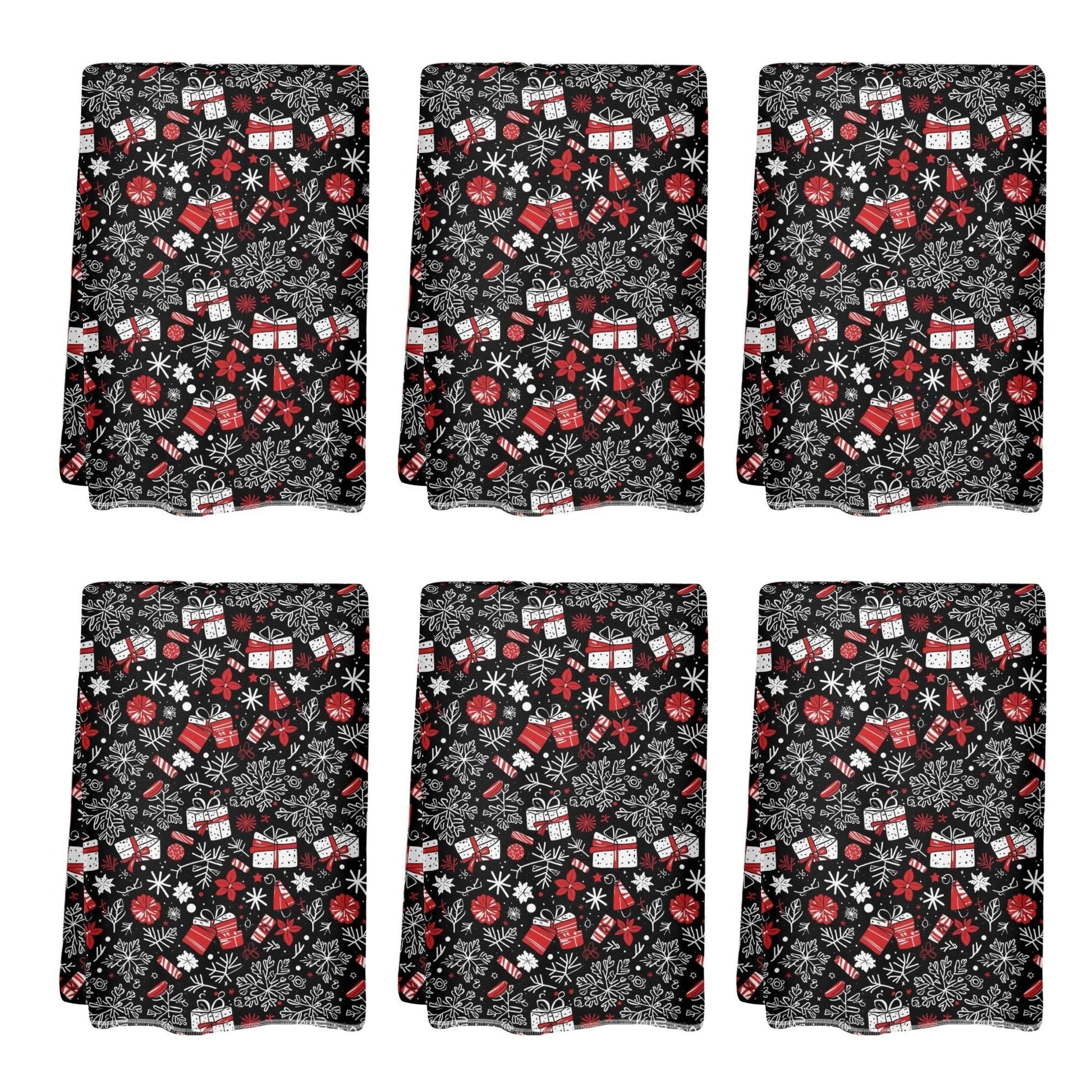 Christmas Gift Hand Towels (6 Pcs) - DeRose Seasonal