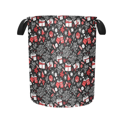 Christmas Gift Polyester Laundry and Blanket Basket - DeRose Seasonal