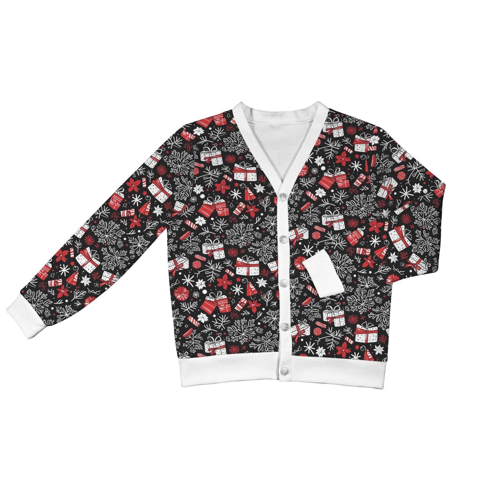 Christmas Gift Women's Cardigan Button Sweater Custom Women's Cardigan (Model H73) - DeRose Seasonal